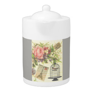 Eiffel Tower French Theme Vintage Paris Teapot