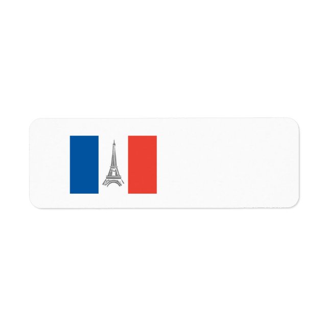Eiffel Tower French Themed Label (Front)