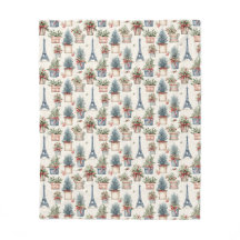 Eiffel Tower, French Topiaries Paris Christmas