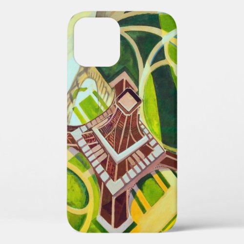 Eiffel Tower from Above Delaunay Abstract Painting iPhone 12 Case