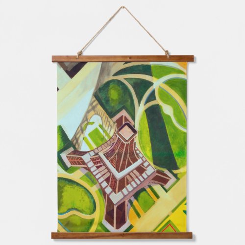 Eiffel Tower from Above Delaunay Abstract Painting Hanging Tapestry