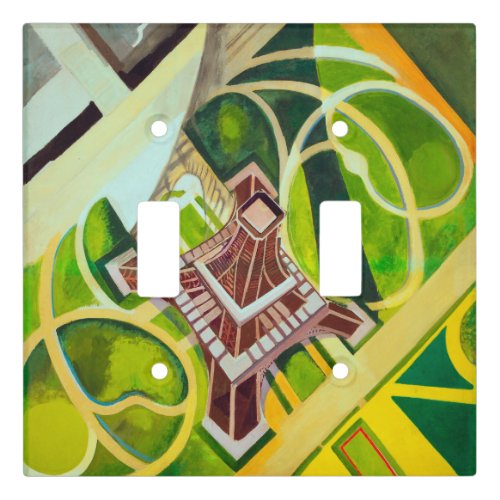 Eiffel Tower from Above Delaunay Abstract Painting Light Switch Cover