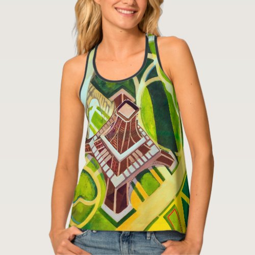 Eiffel Tower from Above Delaunay Abstract Painting Tank Top