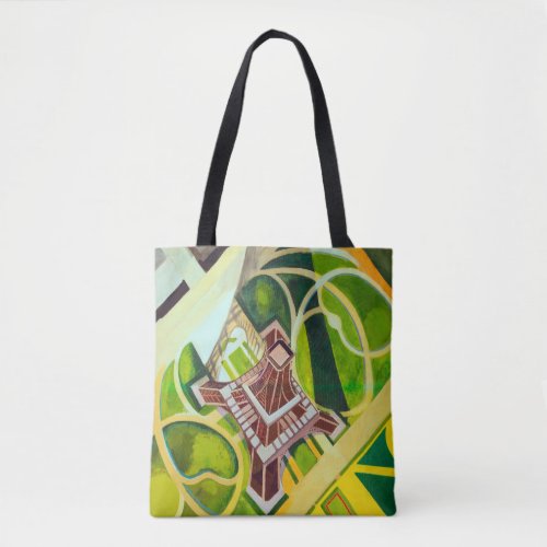 Eiffel Tower from Above Delaunay Abstract Painting Tote Bag