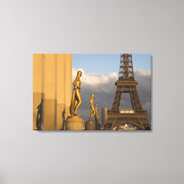 Eiffel Tower from the Palais de Chaillot, Paris, Canvas Print (Front)