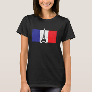 Eiffel Tower  Funny French Flag  Cool France T-Shirt