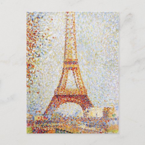 Eiffel Tower Georges Pierre Seurat Postcard