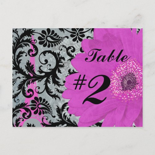 Eiffel Tower Gerber Table Number Cards