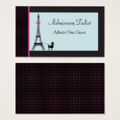 Eiffel Tower Girl Admission Ticket (Front & Back)