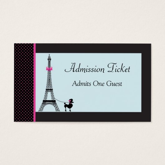 Eiffel Tower Girl Admission Ticket (Front)