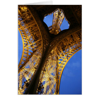 Eiffel Tower, Golden Light @ Night Cards