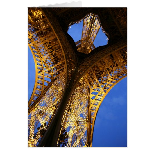 Eiffel Tower, Golden Light @ Night Cards (Front)