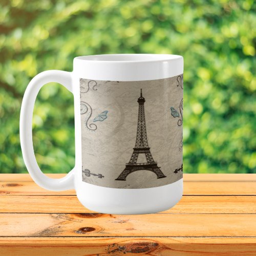 Eiffel Tower Grunge Coffee Mug