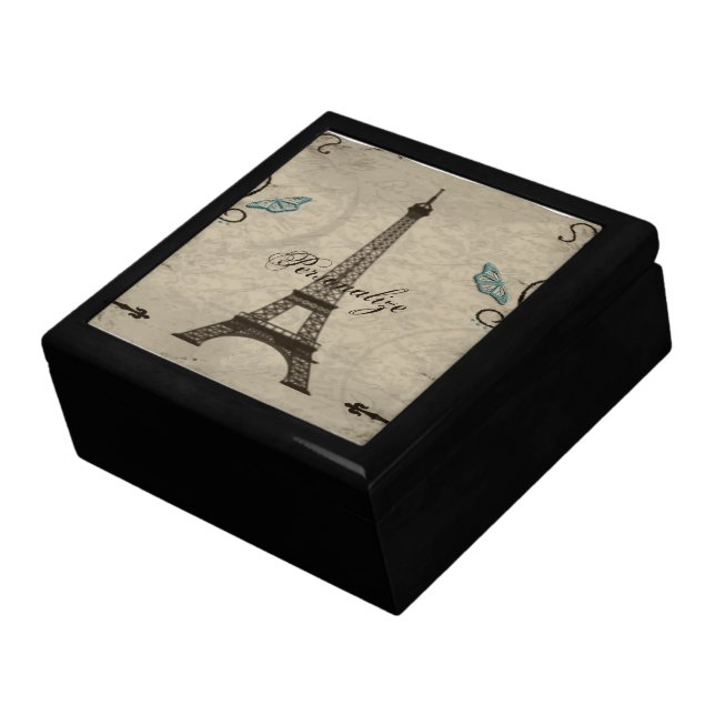 Eiffel Tower Grunge Gift Box (Side)