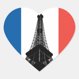 Eiffel Tower Heart Sticker