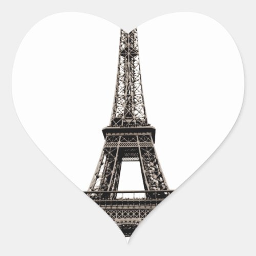 Eiffel Tower Heart Sticker