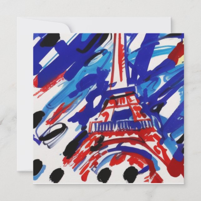 Eiffel Tower Holiday Card (Front)