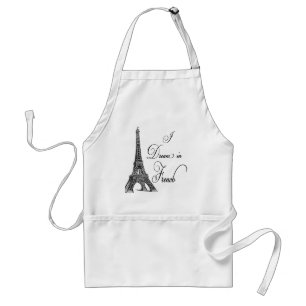 Eiffel Tower I Dream in French Adult Apron