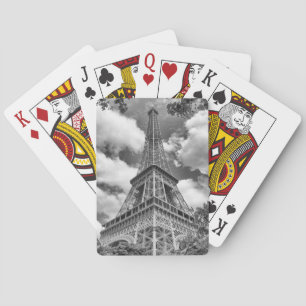 Eiffel Tower in black and white Poker Cards
