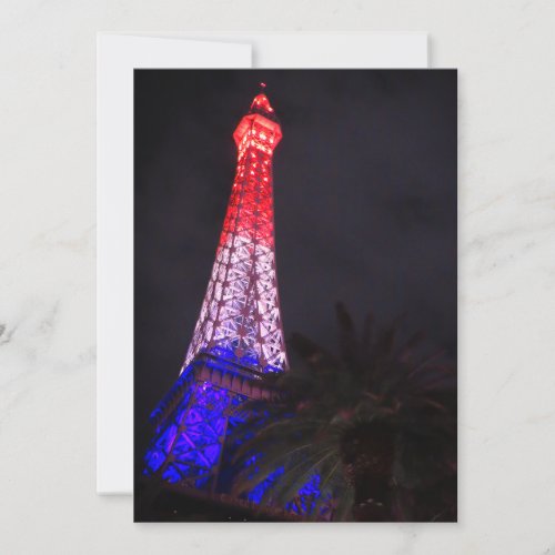 Eiffel Tower in Las Vegas at Night Thank You Card