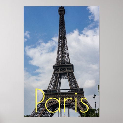 Eiffel Tower in Paris Artwork France Travel Poster