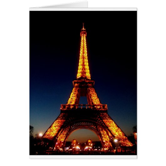 Eiffel tower in Paris Cards (Front)