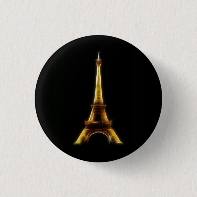 Eiffel Tower in Paris France Button (Front)