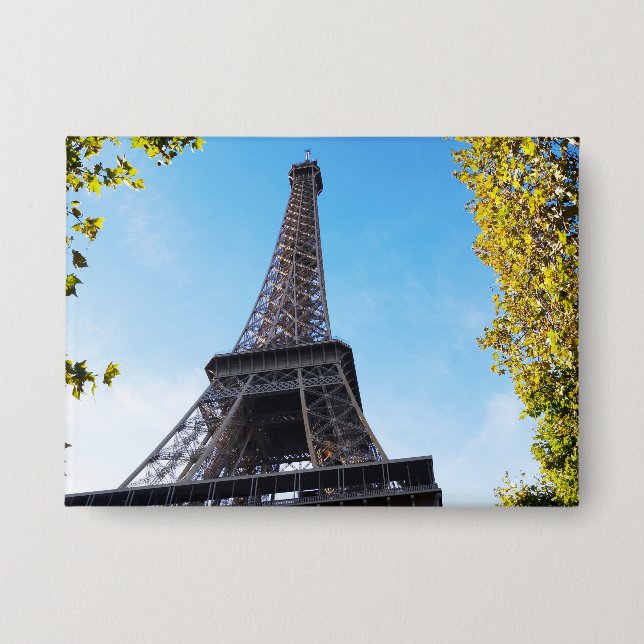Eiffel Tower in Paris, France Button (Front)