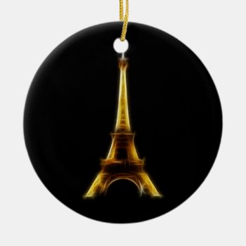 Eiffel Tower In Paris France Ceramic Ornament by Aurora_Lux_Designs at Zazzle