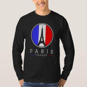 Eiffel Tower In Paris France Love Sign With French T-Shirt