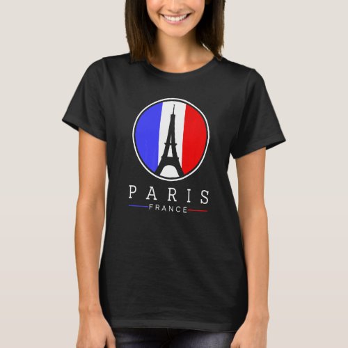 Eiffel Tower In Paris France Love Sign With French T_Shirt