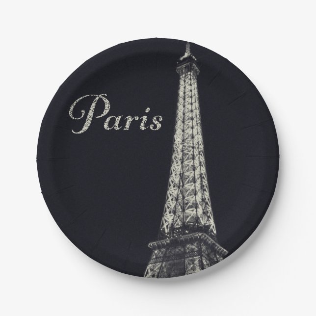 Eiffel Tower in Paris Paper Plates (Front)