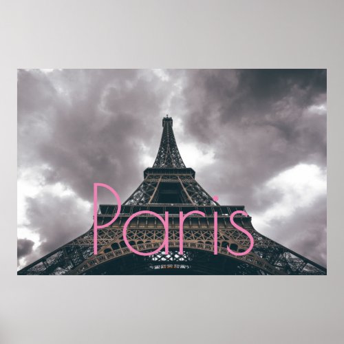 Eiffel Tower in Paris Romantic Love City Poster