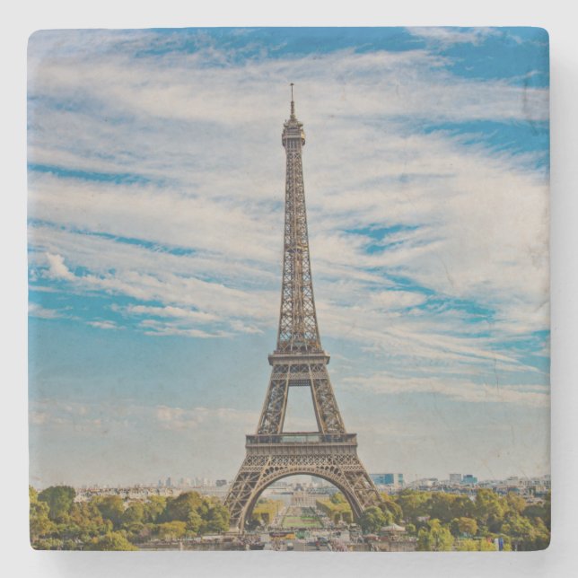 Eiffel tower in Paris Stone Coaster (Front)