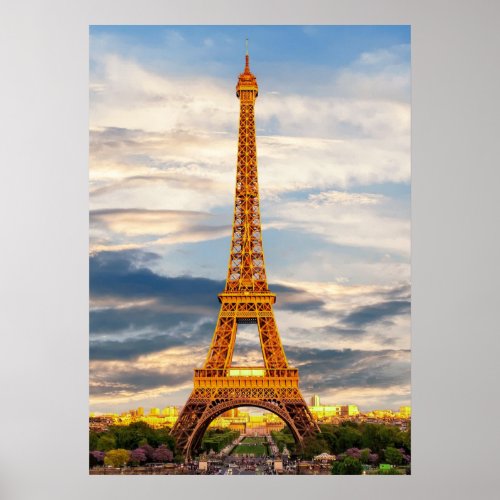 eiffel tower in paris the city of love poster