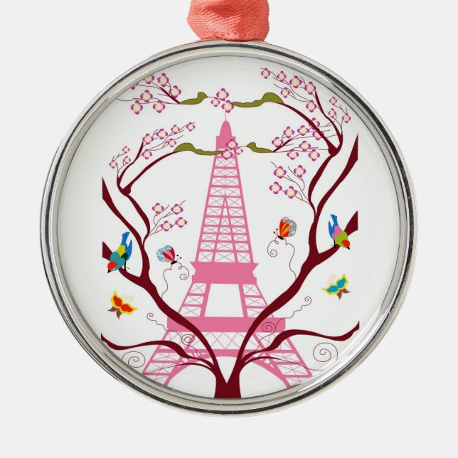 Eiffel tower in spring ornament (Front)