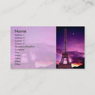 Eiffel Tower In Sunshine Sky Business Card