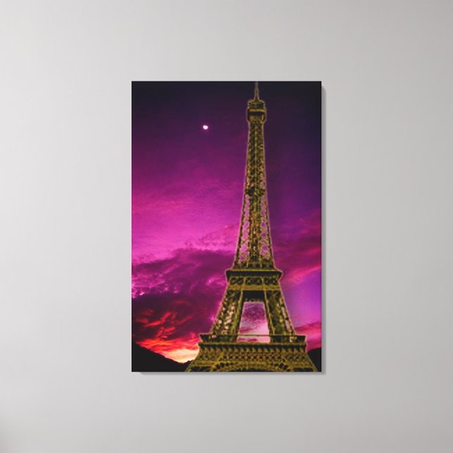 Eiffel Tower in Sunshine Sky Canvas Print (Front)