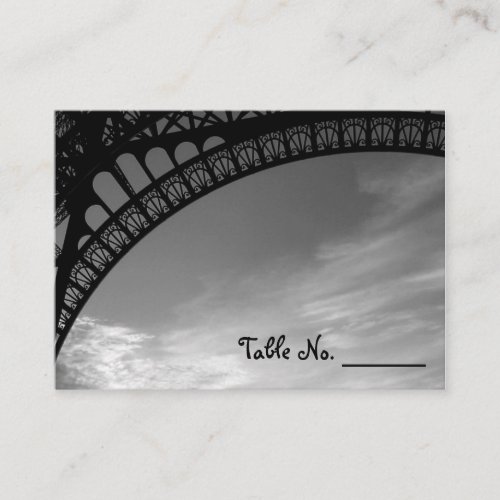 Eiffel Tower Individual Wedding Table Number Cards Business Cards