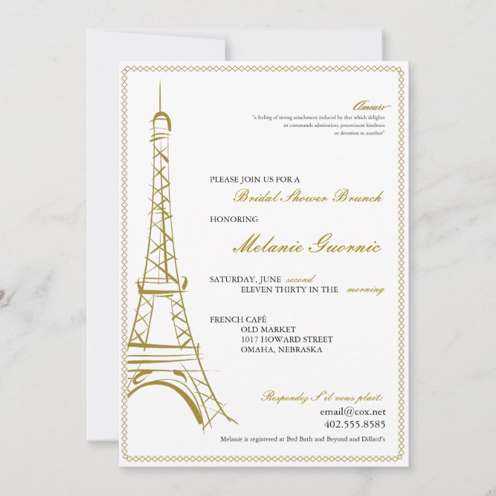 Eiffel Tower Invite | Zazzle.com