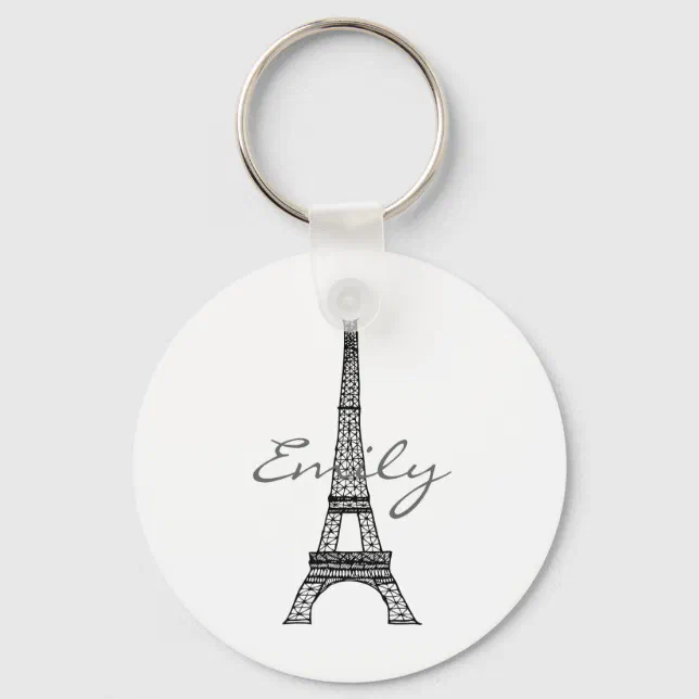 Eiffel Tower Keychain Zazzle