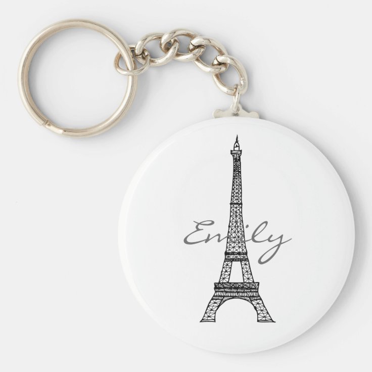 Eiffel Tower Keychain Zazzle