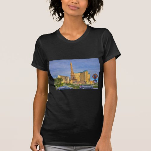 Eiffel Tower Las Vegas Paris Limousine Nevada T_Shirt