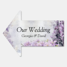 Eiffel Tower Lavender Romance Wedding