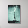 Eiffel Tower Lightning Strike Canvas Print