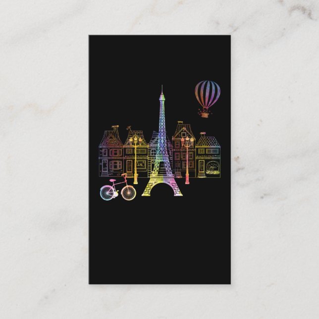 Eiffel Tower Love France Women Paris Business Card (Front)