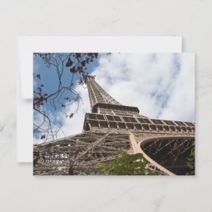 Eiffel Tower Majesty: Paris from Below Postcard