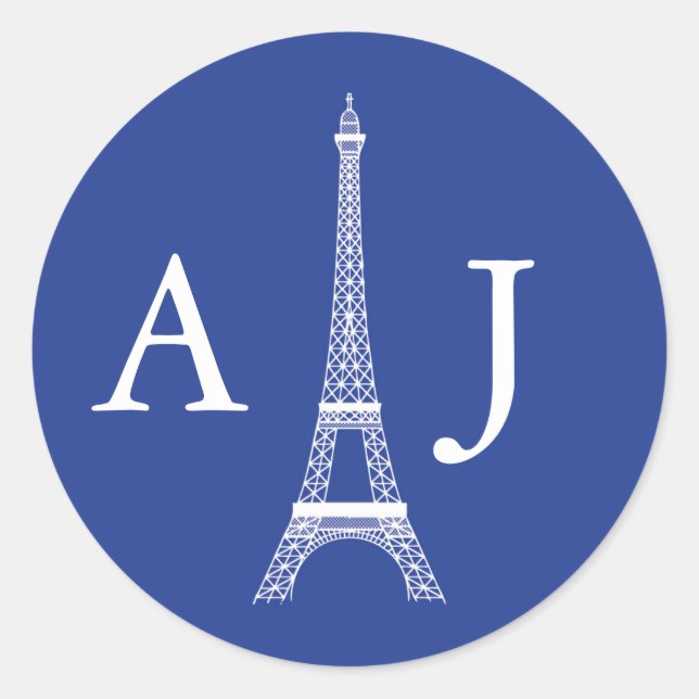 Eiffel Tower Monogram Sticker (Front)