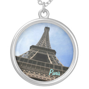 Eiffel Tower Necklace Round