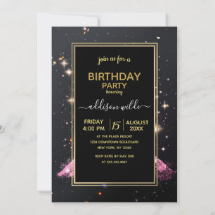 Eiffel Tower Night Moon Invitation